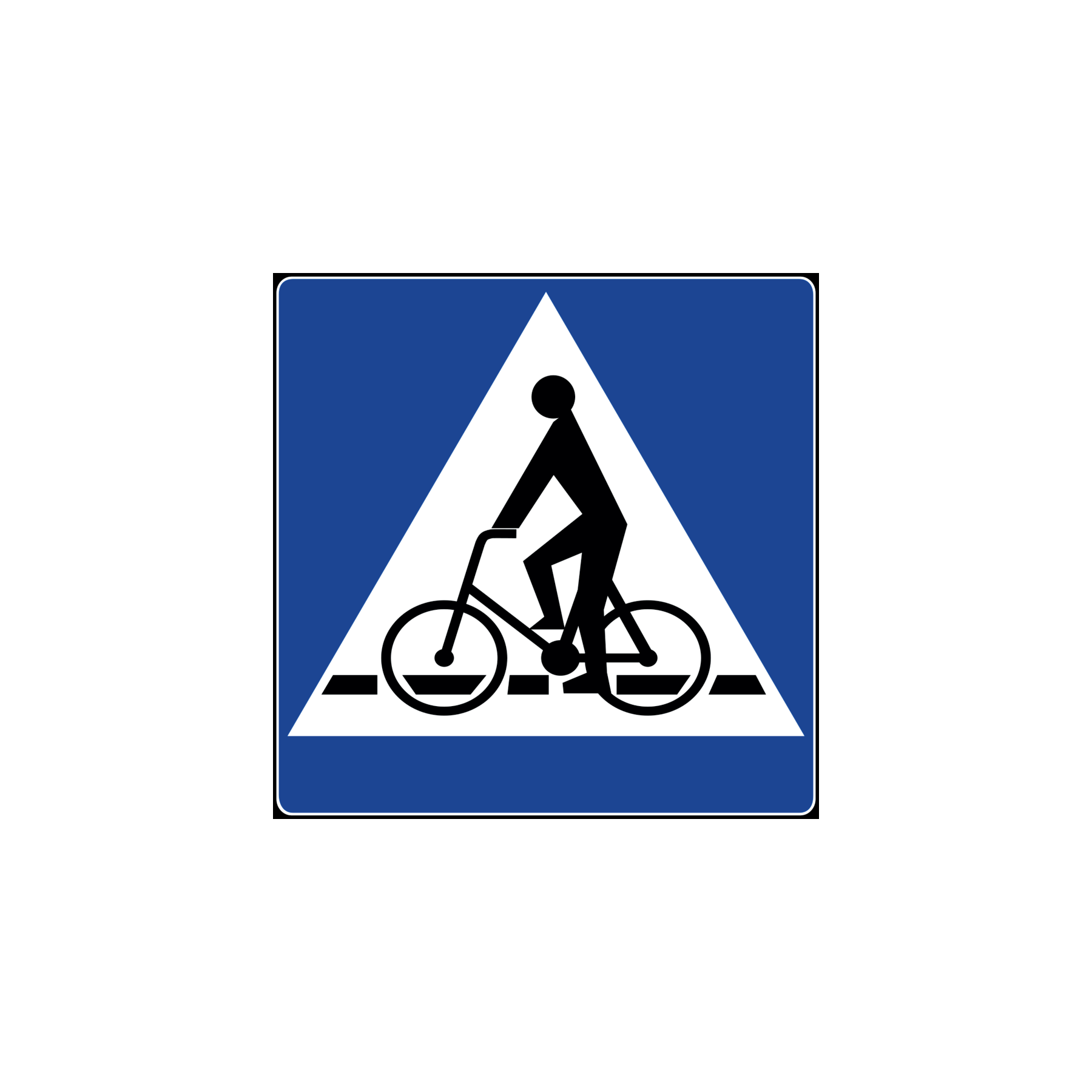 Który znak oznacza przejazd rowerowy?